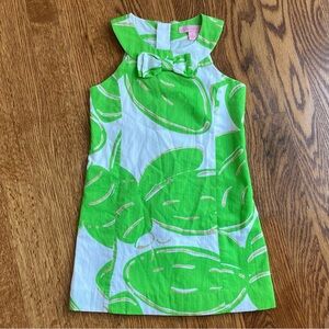 Lilly Pulitzer Green and White Dress with Gold Accents